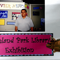 2004 - Exhibición de arte en la biblioteca de Highland Park, Chicago, Ill.